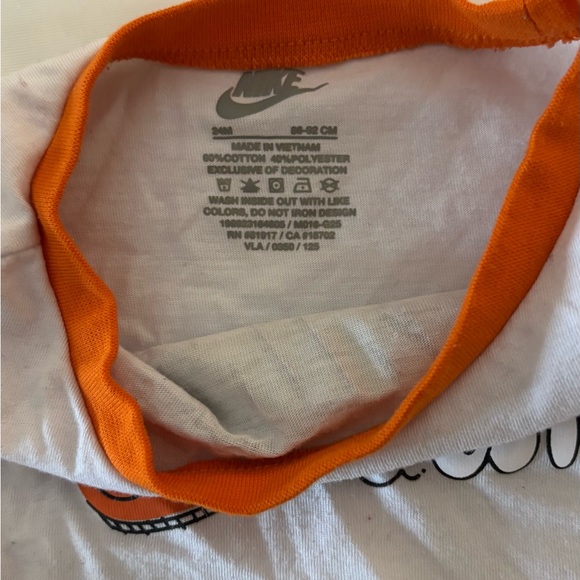 Nike Kids' White and Orange T-Shirt - Picture 3 of 3